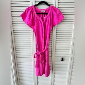 Vineyard Vines Pink Button-Down Dress